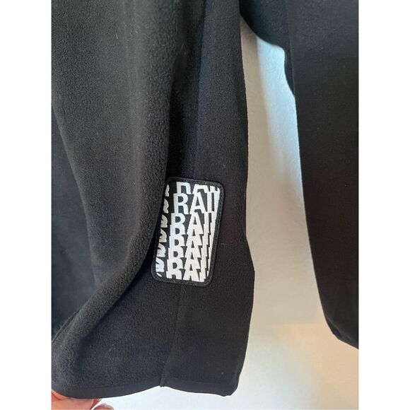 Rains Fleece Half-Zip Pullover Black NEW - Picture 3 of 7